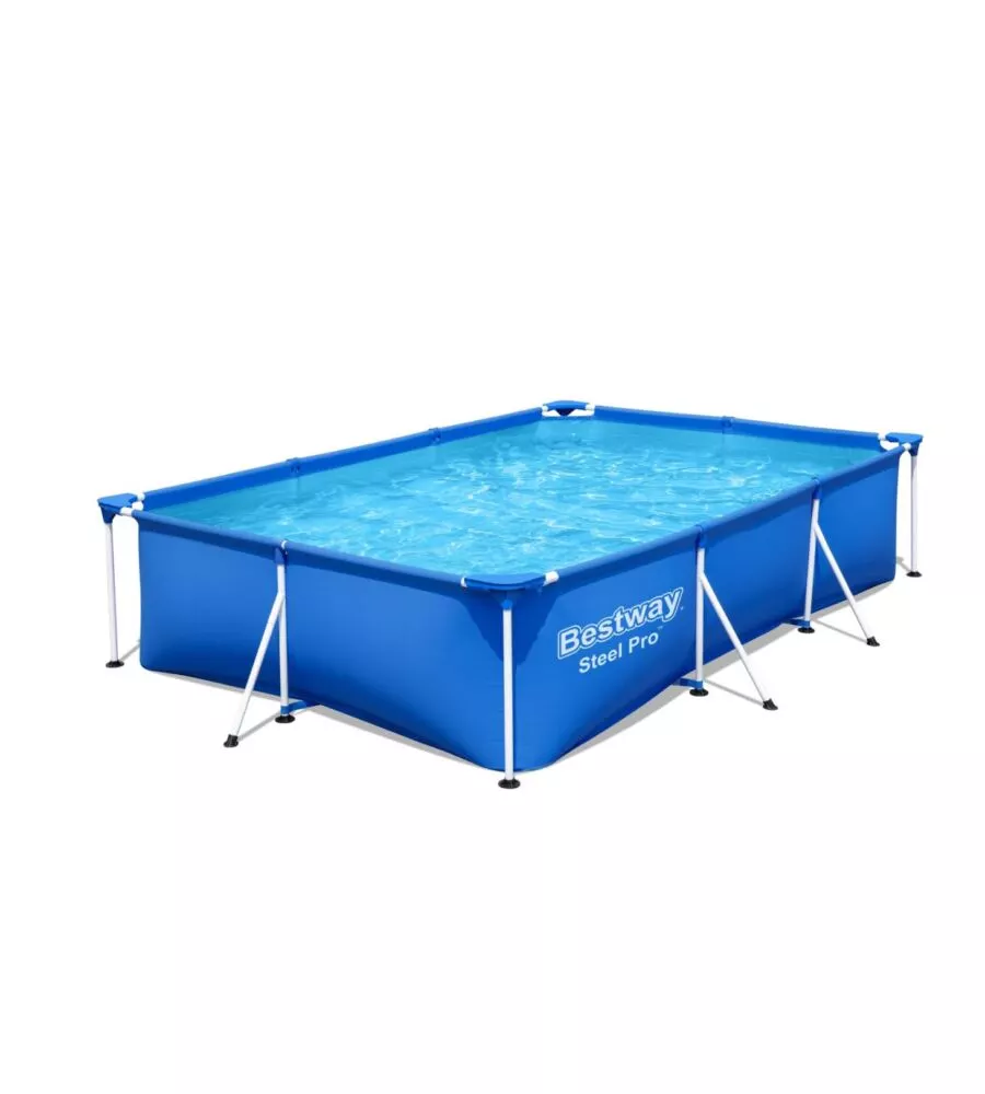 Piscina fuori terra rettangolare bestway "splash frame" con struttura in metallo 300x201x66 cm - cod. 56404